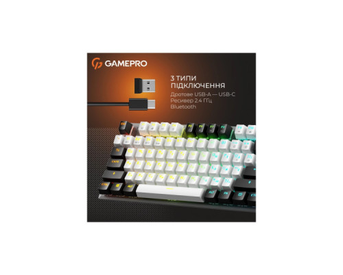 Клавіатура GamePro Genesis Joker Pro MK124G Pro Outemu Red Switch Wireless/Bluetooth/USB UA Gray (MK124G Pro)