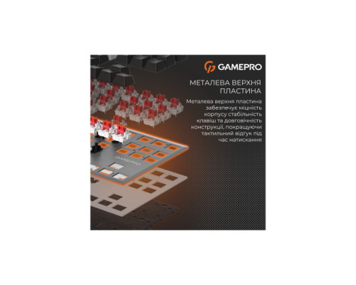 Клавіатура GamePro Genesis Joker Pro MK124G Pro Outemu Red Switch Wireless/Bluetooth/USB UA Gray (MK124G Pro)