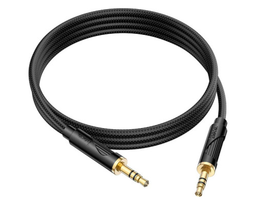 Кабель мультимедійний 3.5mm M to 3.5mm M 1.0m Black HOCO (6942007625463)