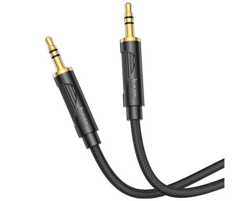 Кабель мультимедійний 3.5mm M to 3.5mm M 1.0m Black HOCO (6942007625463)
