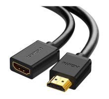 Кабель мультимедійний HDMI M to HDMI F 1.0m HD107 black Ugreen (10141)