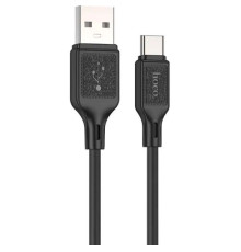 Дата кабель USB 2.0 AM to USB-C 1.0m Cool silicone X90 black HOCO (6931474788443)