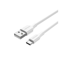 Дата кабель USB 2.0 AM to USB-C 1.0m 3A white Vention (CTHWF)