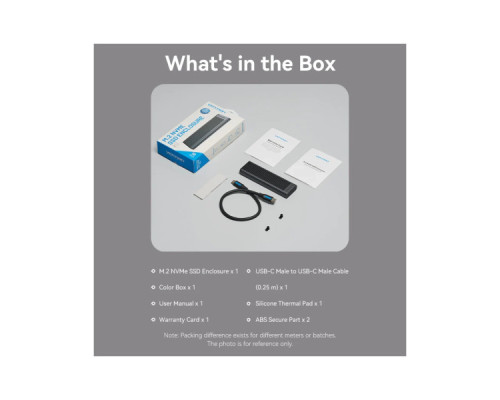 Кишеня зовнішня VENTION SSD M.2 (NVME) M-key USB Type-C 3.2 10Gbps Heat Sink Aluminum (KPKH0)