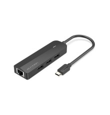 Концентратор VENTION USB 3.1 Type-C to 3xUSB 2.0+MicroUSB+RJ45 100M Ethernet black (TGOBB)