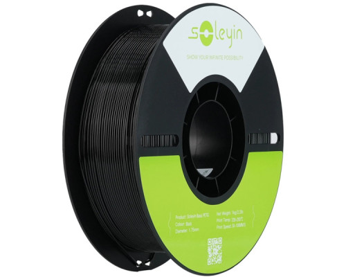 Пластик для 3D-принтера Creality Soleyin PETG 1.75мм, 1кг, black (3301030163)