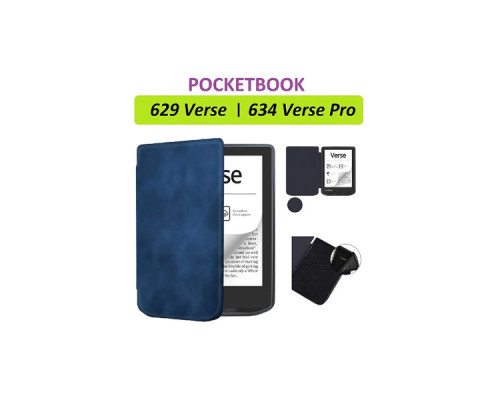 Чохол до електронної книги BeCover Smart Case PocketBook 629 Verse / 634 Verse Pro 6" Deep Blue (710452)
