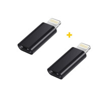Перехідник USB-C F to Lightning M 2PCS black XoKo (XK-AC015-BK2)