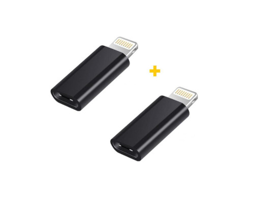 Перехідник USB-C F to Lightning M 2PCS black XoKo (XK-AC015-BK2) Перехідник USB-C F to Lightning M 2PCS black XoKo (XK-AC015-BK2)