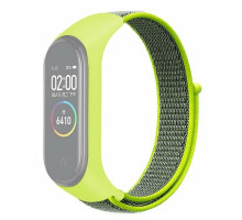 Ремінець до фітнес браслета BeCover Nylon Style для Xiaomi Mi Smart Band 7 Lime-Gray (707664)