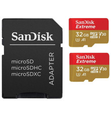 Карта пам'яті SanDisk 32GB microSD class 10 UHS-I U3 V30 A1 Extreme (SDSQXAF-032G-GN6AT)