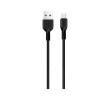 Дата кабель USB 2.0 AM to Micro 5P 2.0m 2A PVC X20 black HOCO (6957531068884)
