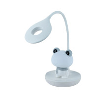 Настільна лампа Kite Froggy LED з акумулятором, біла (K24-492-3-1)