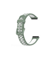 Ремінець до фітнес браслета BeCover Vents Style для Huawei Band 7/Honor Band 7 Green-White (709443)
