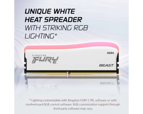 Модуль пам'яті для комп'ютера DDR4 16GB 3600 MHz Beast White RGB SE Kingston Fury (ex.HyperX) (KF436C18BWA/16)