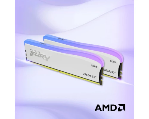 Модуль пам'яті для комп'ютера DDR4 16GB 3600 MHz Beast White RGB SE Kingston Fury (ex.HyperX) (KF436C18BWA/16)