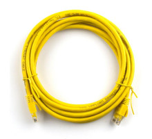 Патч-корд 1.5м, RJ-45, Cat.5e, CU, мідь, жовтий Ritar (PCR-CU/1.5Yw / 04284)