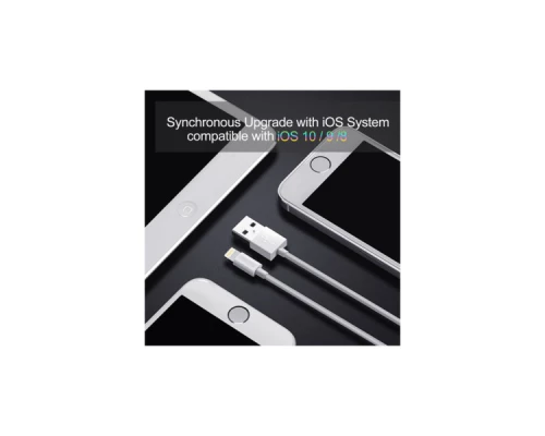 Дата кабель USB 2.0 AM to Lightning 1.8m 2.1A MFI White Choetech (IP0027-WH) Дата кабель USB 2.0 AM to Lightning 1.8m 2.1A MFI White Choetech (IP0027-WH)