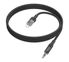 Кабель мультимедійний Lightning to 3.5mm M 1.0m Black HOCO (6942007612524)