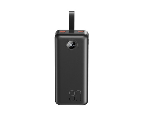 Батарея універсальна XO 30000mAh, PD/20W, QC/22.5W, with light, black (PR240_Black)