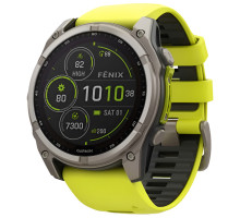 Смарт-годинник Garmin fenix 8 51mm,Saph Solar, BareTi/Graphite,AmpYe/GrphBnd (010-02907-21)