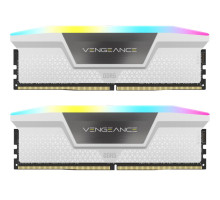 Модуль пам'яті для комп'ютера DDR5 32GB (2x16GB) 6400 MHz Vengeance RGB White Corsair (CMH32GX5M2B6400Z32W)