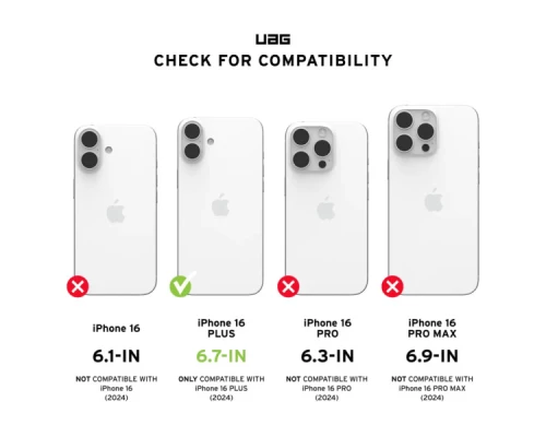 Чохол до мобільного телефона UAG iPhone 16 Plus Plyo Magsafe Ice/White (114479114341) Чохол до мобільного телефона UAG iPhone 16 Plus Plyo Magsafe Ice/White (114479114341)