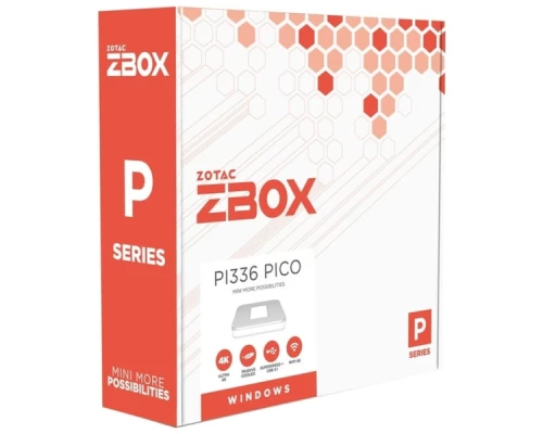 Комп'ютер Zotac PI336 pico / Celeron N6211, 4GB LPDDR4x onboard, 128GB eMMC, WIFI, BT, DP/HDMI, W11Pro (ZBOX-PI336-W5C)