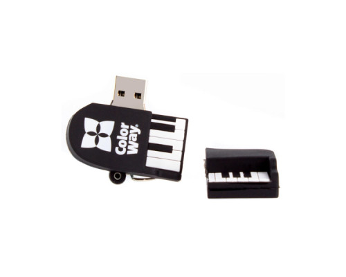USB флеш накопичувач ColorWay Piano 64 GB 3.0 Black (CW-USBPO64)