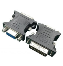 Перехідник DVI (24+5 пин)/VGA, M/F HD (3 ряда) Cablexpert (A-DVI-VGA-BK)