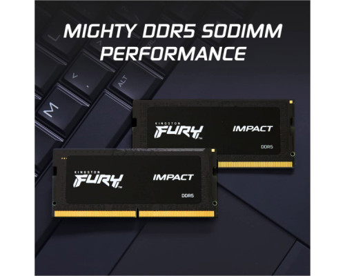 Модуль пам'яті для ноутбука SoDIMM DDR5 16GB 5600 MHz Impact Kingston Fury (ex.HyperX) (KF556S40IB-16) Модуль пам'яті для ноутбука SoDIMM DDR5 16GB 5600 MHz Impact Kingston Fury (ex.HyperX) (KF556S40IB-16)