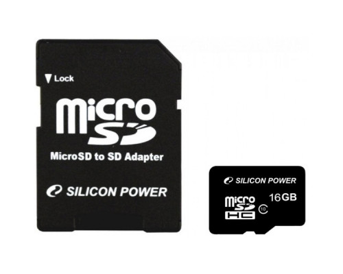 Карта пам'яті Silicon Power 16Gb MicroSD class 10 (SP016GBSTH010V10SP) Карта пам'яті Silicon Power 16Gb MicroSD class 10 (SP016GBSTH010V10SP)