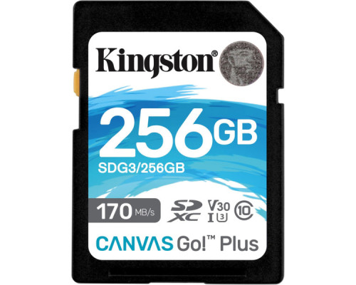 Карта пам'яті Kingston 256GB SDXC class 10 UHS-I U3 Canvas Go Plus (SDG3/256GB) Карта пам'яті Kingston 256GB SDXC class 10 UHS-I U3 Canvas Go Plus (SDG3/256GB)