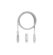 Дата кабель 6in1 inCharge XL 3.0m white Rolling Square (XLL02R)