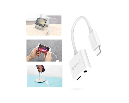 Перехідник Lightning to 3.5mm/Lightning 2LT-WH-BP Orico (CA912797) Перехідник Lightning to 3.5mm/Lightning 2LT-WH-BP Orico (CA912797)