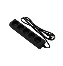 Мережевий подовжувач 2E 5XCEE7/17, 1.5м, black (2E-U0510M1.5BK)