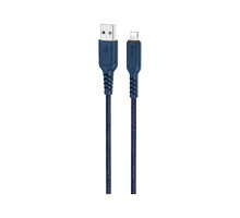 Дата кабель USB 2.0 AM to Lightning 1.0m 2.4A nylon X59 blue HOCO (6931474744883)