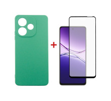 Чохол до мобільного телефона Dengos Oppo A5 Pro Case Soft + Glass (Mint) (DG-KM-153)