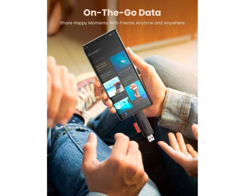 Зчитувач флеш-карт Ugreen USB-C + USB to TF/SD 3.0 CM304 black (80191)