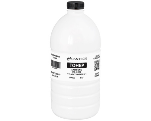 Тонер Samsung ML-3310, bottle 1 kg Gantech (TSM-HYD005-1)