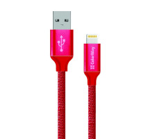 Дата кабель ColorWay Кабель Colorway USB - Apple Lightning 2.1А 1м червоний (CW-CBUL004-RD)