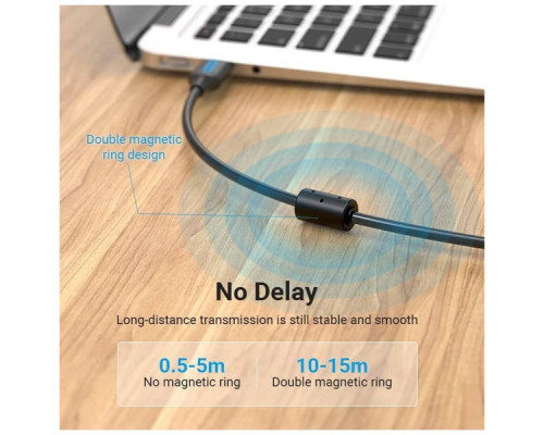 Кабель для принтера USB 2.0 AM/BM 5.0m black Vention (COQBJ)