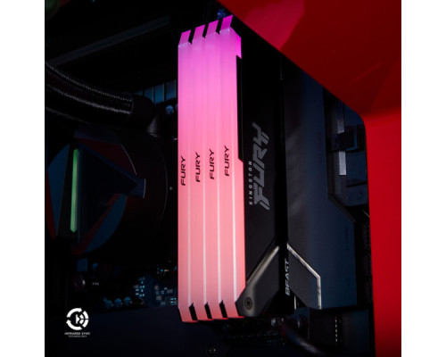 Модуль пам'яті для комп'ютера DDR4 8GB 3200 MHz Beast RGB Kingston Fury (ex.HyperX) (KF432C16BB2A/8)