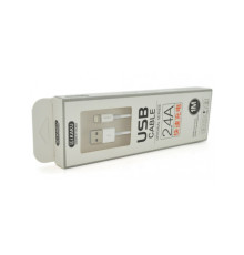 Дата кабель USB 2.0 AM to Lightning 1.0m YUANZHUANG White 2.4А iKAKU (YUANZHUANG)