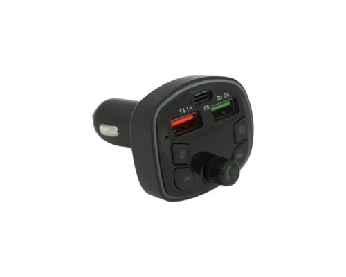 FM модулятор Voltronic Q7 з еквалайзером, 3.1A, PD18W, USB, TF (FM-Q7EQ)