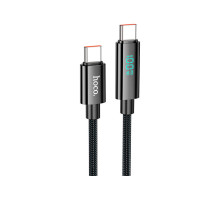 Дата кабель USB-C to USB-C 1.0m Benefit with display 100W U141 black HOCO (6942007611930)