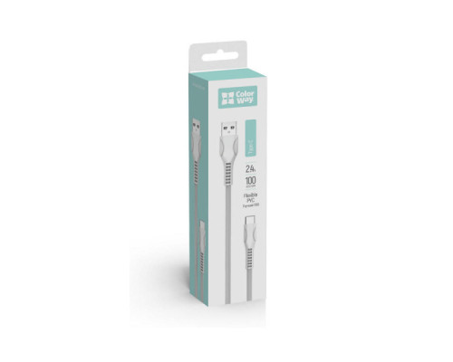 Дата кабель USB 2.0 AM to USB-C 1.0m line-drawing white ColorWay (CW-CBUC029-WH) Дата кабель USB 2.0 AM to USB-C 1.0m line-drawing white ColorWay (CW-CBUC029-WH)