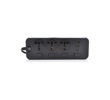 Мережевий фільтр живлення Voltronic TВ-Т14, 3роз, 3*USB Black (ТВ-Т14-Black)