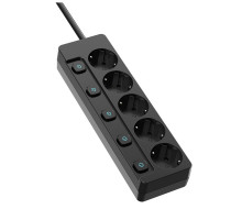 Мережевий фільтр живлення ColorWay CW-PSEA52SBK 5 розеток2м (CW-PSEA52SBK)