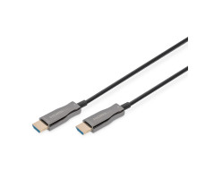 Кабель мультимедійний HDMI M to HDMI M 10m 4K AOC hybrid-fiber black Digitus (AK-330125-100-S)